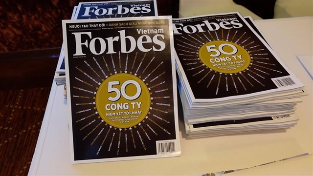 Danh sách 50 công ty niêm yết tốt nhất của Forbes