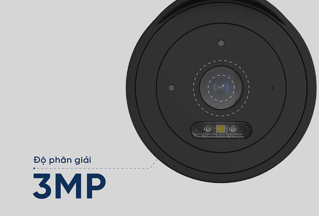 Chất lượng hình ảnh sắc nét với độ phân giải 3MP