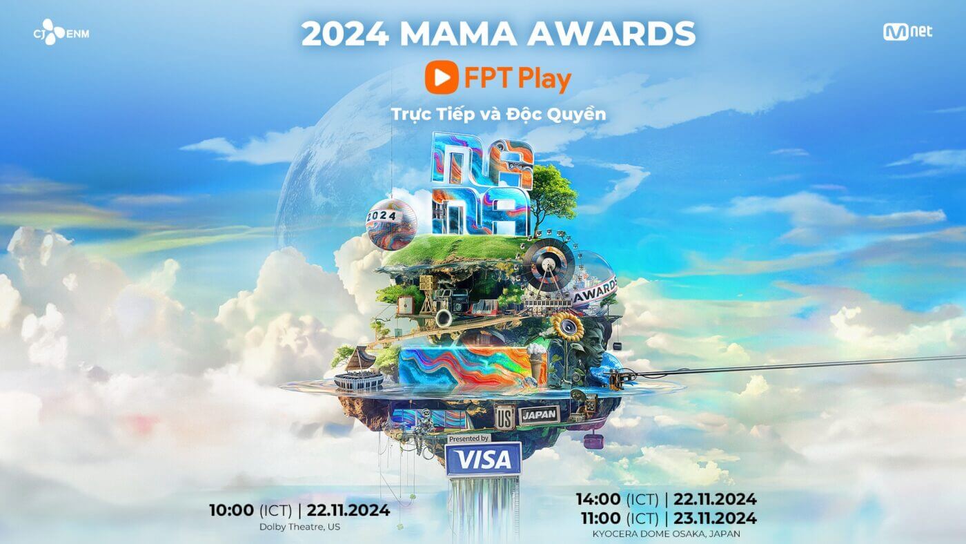 Xem MAMA 2024 FPT Play phát sóng độc quyền lễ trao giải tại Việt Nam